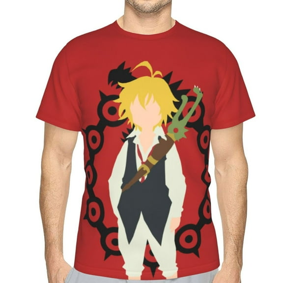 Nanatsu No Taizai The Seven Deadly Sins Unisex 3d Pattern Printed Short Sleeve T-Shirts Casual Graphics Tees Small