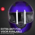 thumbnail image 4 of ILMFullFaceMotorcycleStreetBikeHelmetwithRemovableWinterNeckScarf+2VisorsDOT(L,Blue), 4 of 7