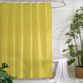 thumbnail image 2 of Xipuska Yellow Burlap Texture Shower Curtain - Water Repellent Fabric Shower Curtains Washable, Farmhouse Vintage Yellow Decorative Polyester Cloth Bathroom Curtains Modern Bath Decor 66"x72", 2 of 6