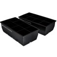 thumbnail image 1 of HomeComplete Large Ice Cube Tray Double Pack Black, 1 of 1