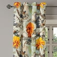 thumbnail image 3 of Ambesonne Floral Grommet Curtain, Retro Garden Flower Petals, 50"x120", Marigold Ivory and Eggshell, 3 of 5