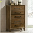 thumbnail image 2 of New Classic Furniture Ballard Wood 5-Drawer Chest in Walnut Brown, 2 of 7
