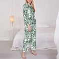 thumbnail image 3 of Pofeuu Puppy Print Womens Pajamas Set Long Sleeve Sleepwear Button Down Nightwear Soft Pj Lounge Sets Button Down Pajamas Women-X-Large, 3 of 7