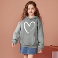 thumbnail image 2 of Boys Hoodies Kids Heart Print Hoodie Long Sleeve Lightweight Pullover Tops Loose Sweatshirt Warm Fall Winter Clothes Size 3-4 Years Girls Clothes Boys Girls Fashion, 2 of 4