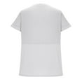 thumbnail image 6 of Fanxing Slimming Blouses for Women Hide Belly White Patchwork Summer Tops Comfort Breathable Crewneck Tees Shirts S-2XL, 6 of 7