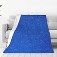 thumbnail image 1 of Balery Blue Glitter Manta de Felpa Suave y Acogedora – Cobija de Franela Aterciopelada para Cama, Lavable y Cálida para Sofá, Mascotas, Transpirable-50"x40", 1 of 7