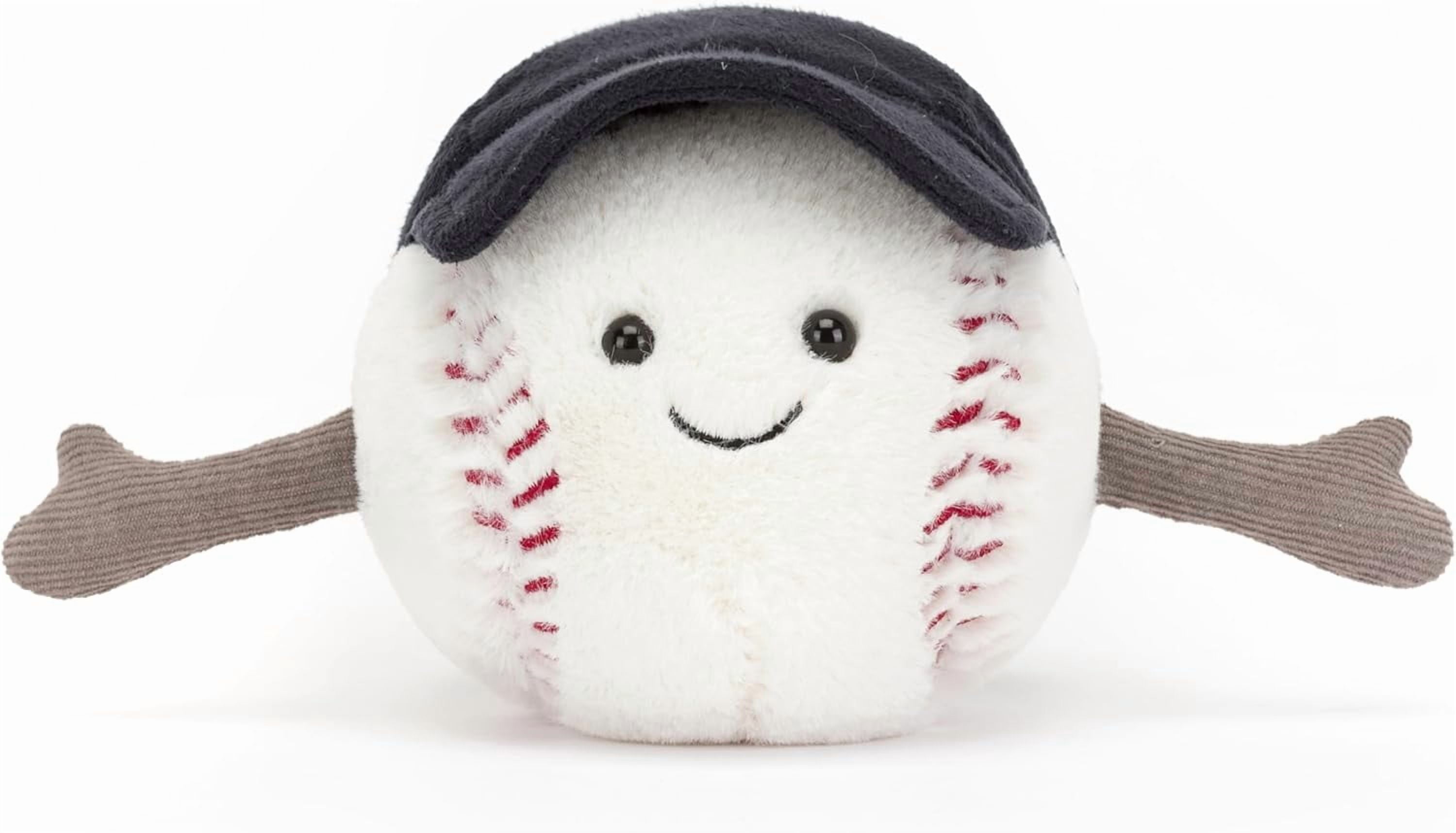 Jellycat Amuseables Baseball Stuffed Toy, 4 inches - Baseball Plush for Sports Fans