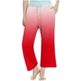 thumbnail image 5 of SGFCWSX Girls Casual Pants Straight Leg High Elastic Waist Trousers for Kids Soft Gradient Pant Red Size 5 Years, 5 of 8