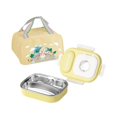 thumbnail image 3 of Lipstore Bento Lunch Box Meal Prep Container with Tote Bag Bento Snack Box Food Container Yellow 3 Grid, 3 of 8