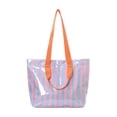 thumbnail image 2 of Beach Tote Waterproof Striped Large Capacity Beach Bag Sandproof PVC Travel Carry All Organizer Quick Dry Shoulder Tote for Beach Pool Vacation Travel Shopping Daily Outdoor Use, 2 of 6