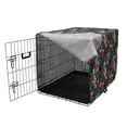 thumbnail image 3 of Floral Dog Crate Cover, Graphical Scene of Vibrant Close Shot Peonies Arrangement Botanical Art, Easy to Use Pet Kennel Cover Small Dogs Puppies Kittens, 7 Sizes, Teal and Multicolor, by Ambesonne, 3 of 6