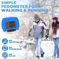 thumbnail image 4 of Paquete de 9 Podómetros Simples para Contar Pasos Al Caminar, Rastreador de Pasos Portátil con Clip para Registrar el Consumo de Calorías, 4 of 5