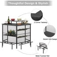 thumbnail image 5 of VECELO Home Bar Unit for Liquor, 3 Tier L-Shaped Bar Cabinet with Storage and Footrest, Corner Bar Table with Wine Rack for Home/Kitchen/Pub, Charcoal Gray, 5 of 9