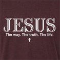 thumbnail image 5 of Wild Bobby Jesus the Way. The Truth. The Life Inspirational/Christian Men Premium Tri Blend Tee, Cardinal, Small, 5 of 5