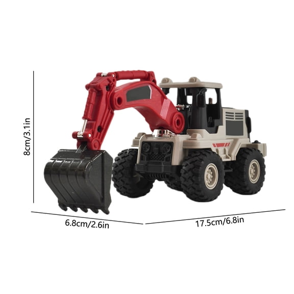 ToyKingdee Articulated Backhoe Loader Construction Toy, Interactive Engineering Vehicle for Kids' Imaginative Play