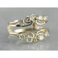 thumbnail image 2 of 14K Yellow Gold Plated 0.40Ct Round Cut Simulated Diamond Enhancer Wedding Guard Ring -5, 2 of 4