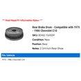 thumbnail image 2 of Rear Brake Drum - Compatible with 1975 - 1986 Chevy C10 1976 1977 1978 1979 1980 1981 1982 1983 1984 1985, 2 of 2