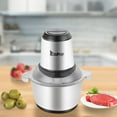 thumbnail image 2 of Topcobe Meat Grinders, Silver 110V 300W Portable Electric Meat Grinder for Kitchen, Sausage Maker Stainless Steel One-key Meat Grinder Machine Steel Cup, 2 of 8