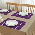 thumbnail image 3 of Halloween Purple Spider Web Pattern Summer Placemats Table Placemats Set Of 4-Linen Kitchen Washable Placemats Table Mats 11.8"x17.7" Non-Slip Heat Resistant, 3 of 6
