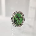 thumbnail image 2 of Natural Green Copper Turquoise Ring, Turquoise Ring, December Birthstone, Designer Band, 925 Sterling Silver, Womens Ring, Christmas, Thanksgiving, Handmade, Statement Jewelry, Natural Turquoise Ring, 2 of 6