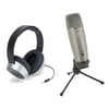 Samson C01U Pro Condenser Microphone with SR550 Closed Back Headphones Bundle