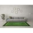 thumbnail image 3 of Ahgly Company Indoor Round Abstract Green Modern Area Rugs, 8' Round, 3 of 4