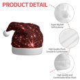 thumbnail image 4 of Balery Red Glitter Texture Pattern Santa Hat Christmas Hat Funny Christmas Hat Christmas Knitted Beanie Hat For Men Women Adult, 4 of 6