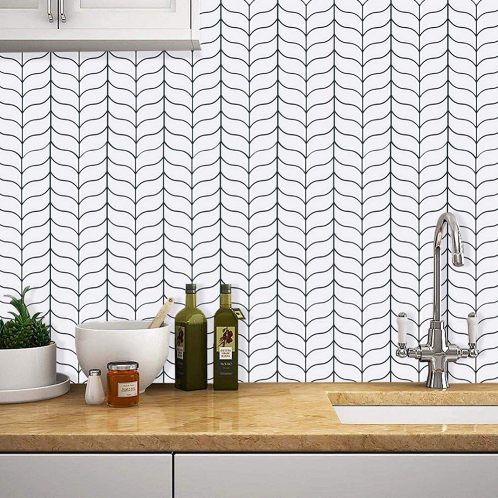 Vinyl Sticky Backsplash Tiles, 3D Waterproof Heat Resistant Oil-Proof Peel  and Stick Tiles, DIY Removable Tiles for Kitchen Backsplash Bathroom Walls  Laundry Room ( Leaf, 12x12 ) - Walmart.com