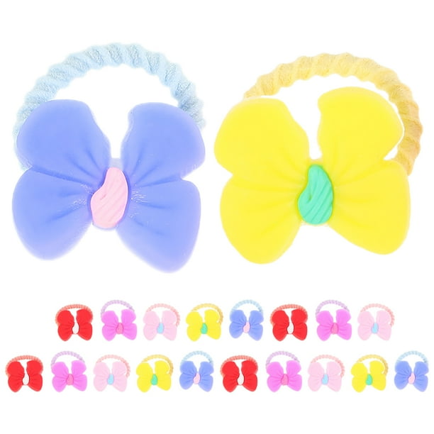 GOOHOCHY 20 lazos para el pelo con gomas elásticas para perros pequeños de pelo largo, accesorios para el aseo y celebraciones navideñas.