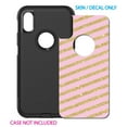 thumbnail image 2 of DistinctInk Custom SKIN / DECAL compatible with OtterBox Commuter for iPhone XS MAX (6.5" Screen) - Pink & Gold Print - Diagonal Stripes Pattern, 2 of 5