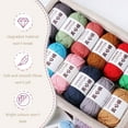thumbnail image 6 of Colorful Crochet Yarn, Vibrant Artistic Crochet Thread Yarn for Beginners Knitting Projects,Yarn for Crocheting Washable Knitting Yarn, 8x50g, 6 of 6