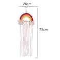 thumbnail image 2 of Soporte para lazo de pelo trenzado con borlas de arcoíris, almacenamiento de pinzas para el pelo colgantes, decoración de habitación de bebé para dormitorio de niñas, 2 of 5