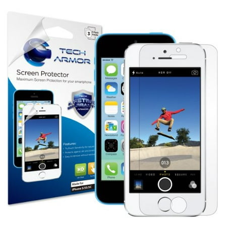 Tech Armor Apple iPhone 5/5c/5s High Defintion (HD) Clear Screen Protectors -- Maximum Clarity and Touchscreen