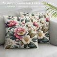 thumbnail image 3 of YANMS Pillow Covers Pink Flowers Home Spring Pillows Decorative Throw Pillows Floral Cushion Case Summer Decorations rmhouse Decor for White, 3 of 5
