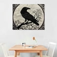 thumbnail image 2 of Orinice Black Bird Branch Circular Poster & Print Wall Painting for Classroom Kitchen Office Farmhouse Bathroom Decor Pictures Wall Art Ready to Hang Canvas Living Room Bedroom Home Office Wall Decor, 2 of 6