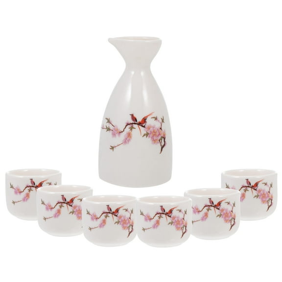 Japanese Style Sake Pot Liquor Holders White Wine Serving Holders Sake Cups