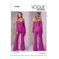 thumbnail image 1 of Vogue Misses' Chaqueta Con Hombros Descubiertos Y Pantalones Semi Ajustados De Talle Alto Patrón De Costura Código De Diseño De Paquete V1943 Tamaños 8-10-12-14-16, 1 of 5