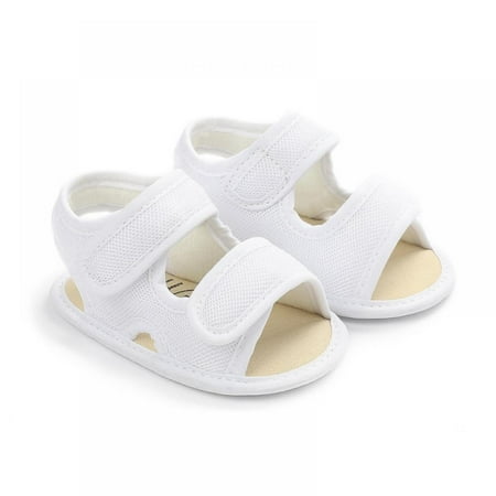 Baby Boys Girls Soild Summer Breathable Anti-Slip Shoes Sandals Toddler Soft Soled Shoes 0-18 Monthes
