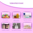 thumbnail image 3 of Neceser TISRATOK de PVC transparente, 24 unidades, para viajes, color morado, tamaño mediano, 3 of 6