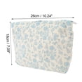 thumbnail image 3 of 1 Pc Bolsa de Maquillaje Floral Portátil para Mujeres, Ideal para Viajes, Vacaciones y Camping, Color Azul de Algodón, 3 of 3
