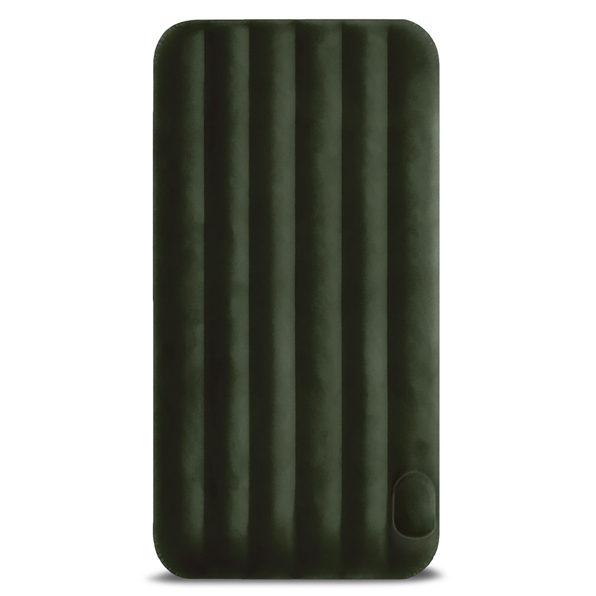 Intex: Dura-Beam: Downy Airbed - Twin - Green, 10" Inflatable Mattress, Built-In Foot Pump, Fiber-Tech, Carry Bag, Indoor-Outdoor, 300lb Cap, 64761E