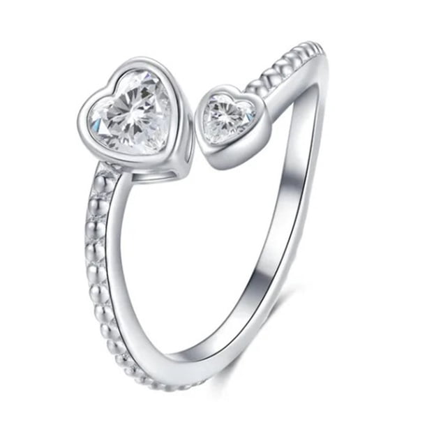 Anillos de Pareja Que Coinciden Anillo Ajustable Anillo de Cumpleaños de Piedra Anillo de Pareja Corazón Constelación Joyería de Cumpleaños Anillos de Parejas Conjunto
