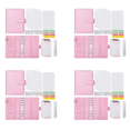 thumbnail image 1 of 4X A6 Budget with Zipper Envelopes, Budget Planner Book Organizer, Cash Envelopes for Budgeting Pink, 1 of 8