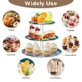 thumbnail image 5 of 3-Tier Acrylic Cupcake Stand Sturdy Dessert Display Cupcake Tower Cupcake Holder for Party Wedding Outdoor Picnic Beautiful Floral Pattern, 5 of 8