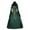 Green, variant on Elegant with Hood Accessories for Women - Gothic Style Dress for Halloween and Parties Black XXL