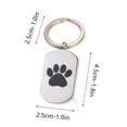 thumbnail image 3 of Personalized Cremation Urn Keychains, Paw Print Memorial Ash Jewelry, Stainless Steel Dog Tag Keepsake Pendant For Pet Dog Ashes, 3 of 9