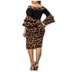 thumbnail image 4 of Vestido de mujer con mangas acampanadas y estampado grande de mujer Fridja bnh172, 4 of 5