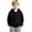 Black, variant on WUSUOWEI Kids Knit Zip Up Hoodie Raglan Sleeve Jacket with Pocket Boys Girls Breathable Textured Lightweight Outwear for School Fall Outerwear5-6 Year