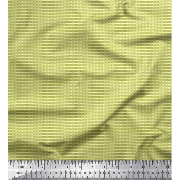 Soimoi Rayon Fabric Geometric Small Print Sewing Fabric Yard 42 Inch Wide