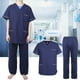 thumbnail image 4 of Traje de enfermería uniforme de enfermera dentista transpirable médicos salón camisa pantalones ropa conjunto hombres manga corta S, 4 of 8